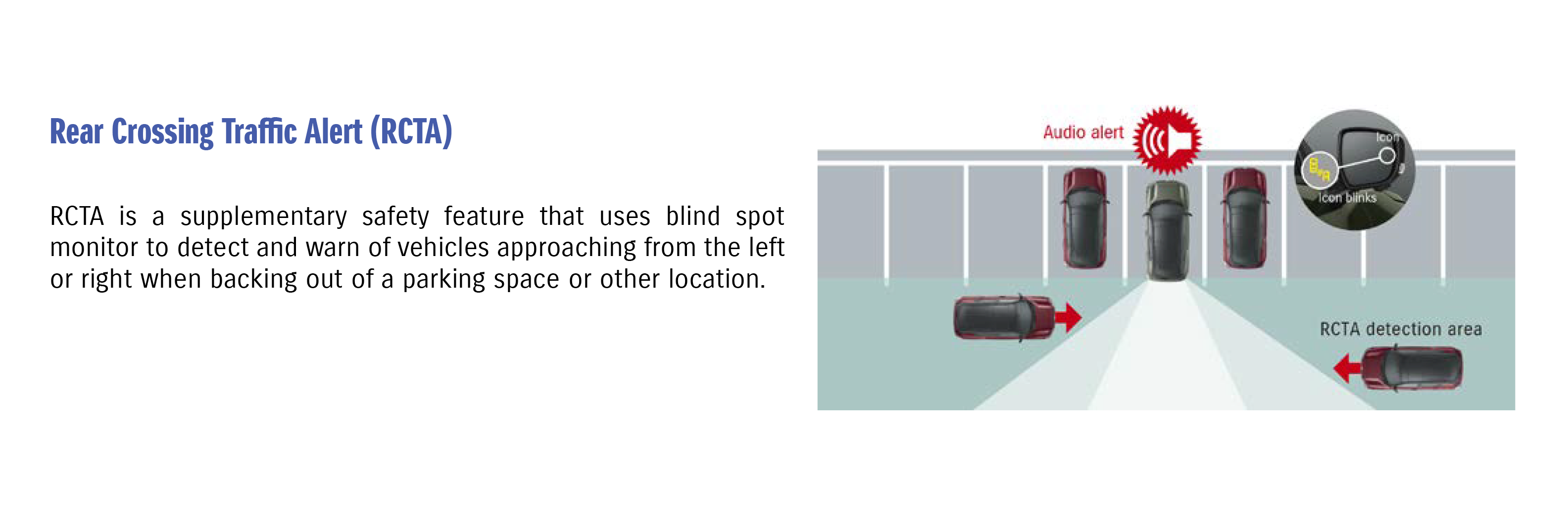 Rear Crossing Traﬃc Alert (RCTA)